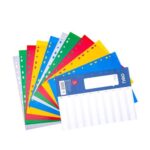 DELI E5724A FILE DIVIDER INDEX PVC ASSORTED COLOURS NOS. 1-10
