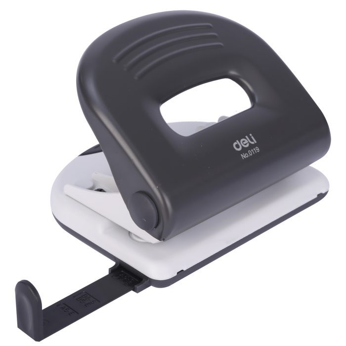 DELI E0119 Metal Medium Punch – Heavy-Duty 2-Hole Paper Punch (25 Sheets Capacity) - Image 2