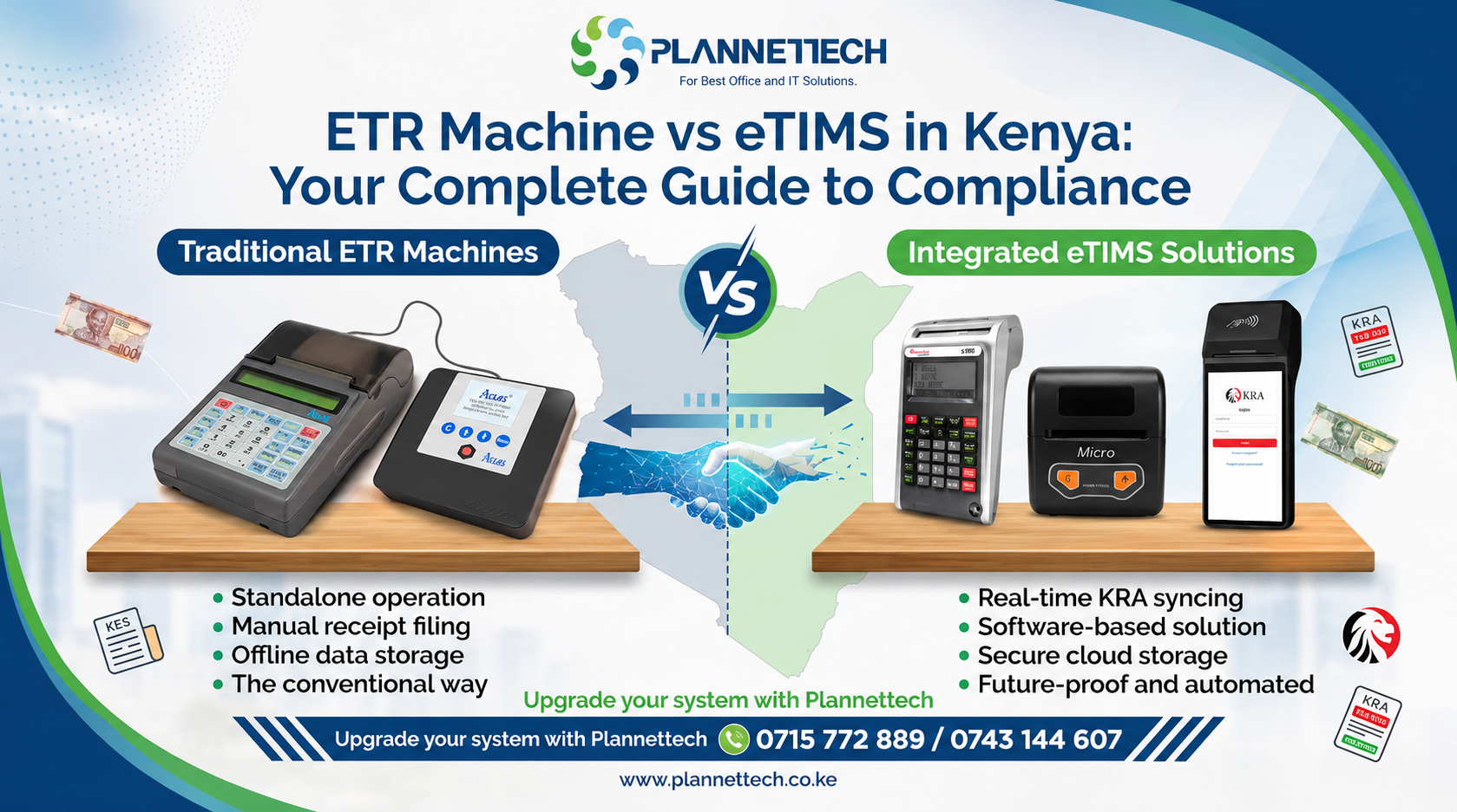 ETR machine vs eTIMS in Kenya - plannettech